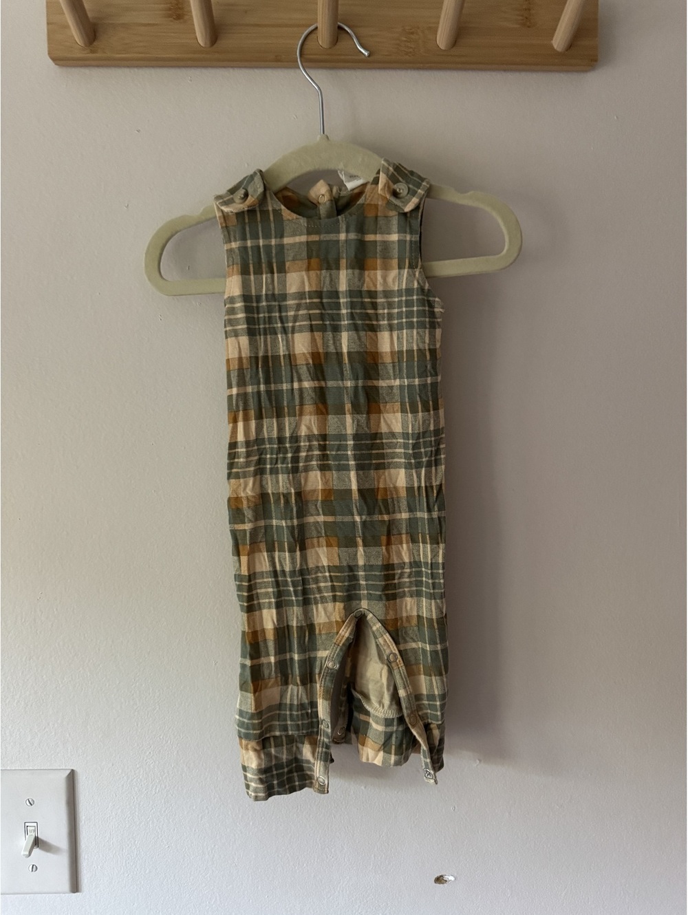 Kate Quinn KQ green plaid neutral Jumpsuit